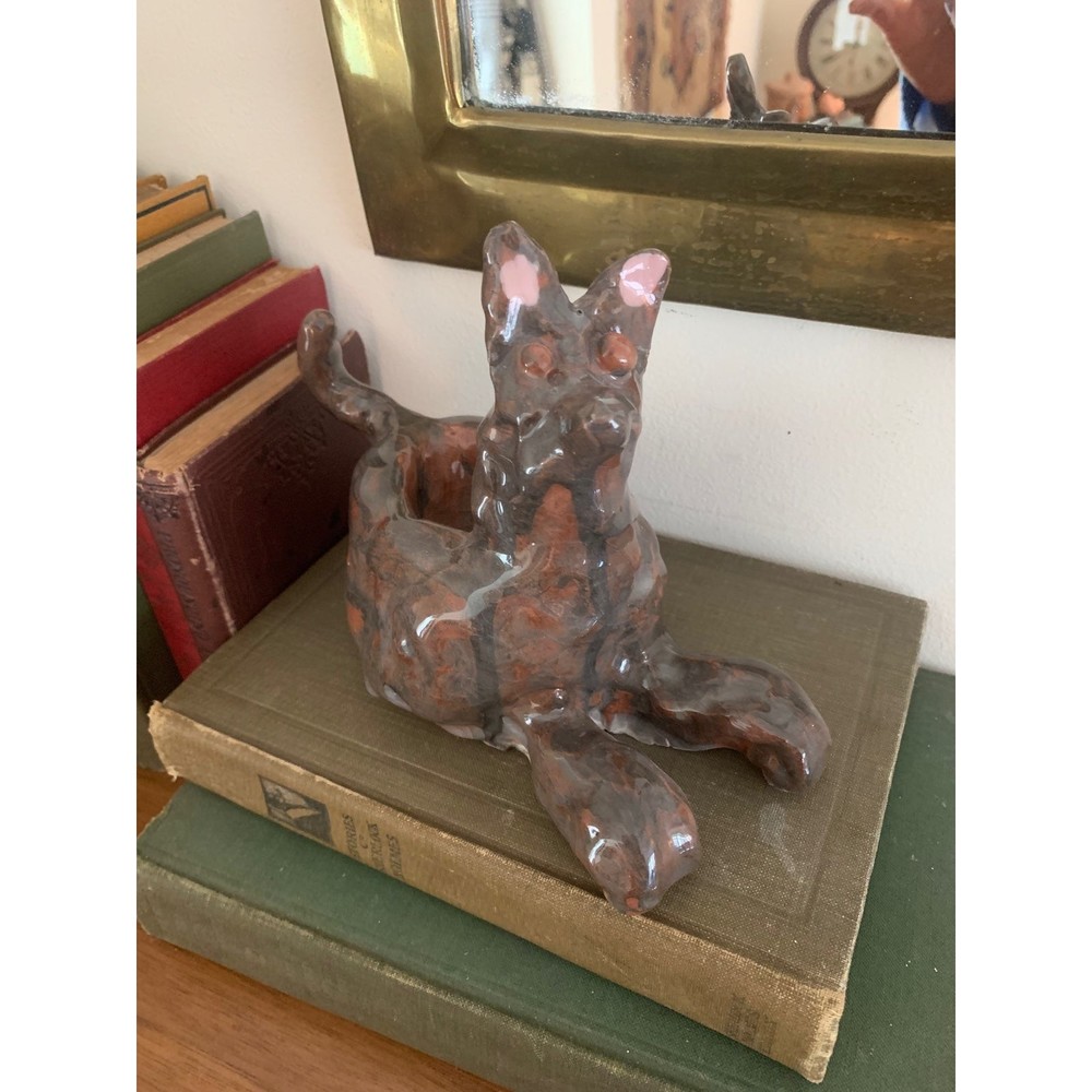 Unique Handmade Clay Dog Decorative Tealight Candleholder